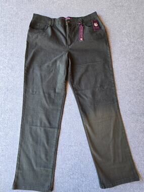Gloria Vanderbilt Women's Jeans Amanda Stretch Denim Deep Forest Green Size 16
